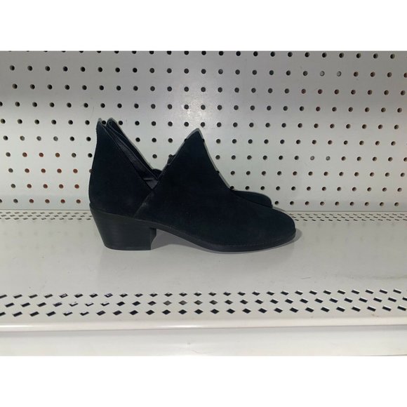 Womens Suede Heeled Ankle Boots Booties 
